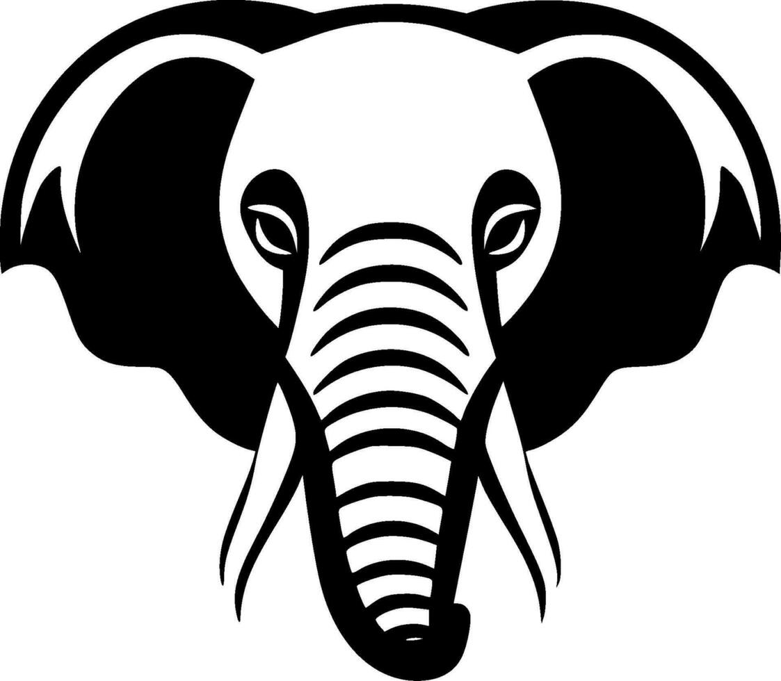 Elephant, Minimalist and Simple Silhouette - Vector illustration