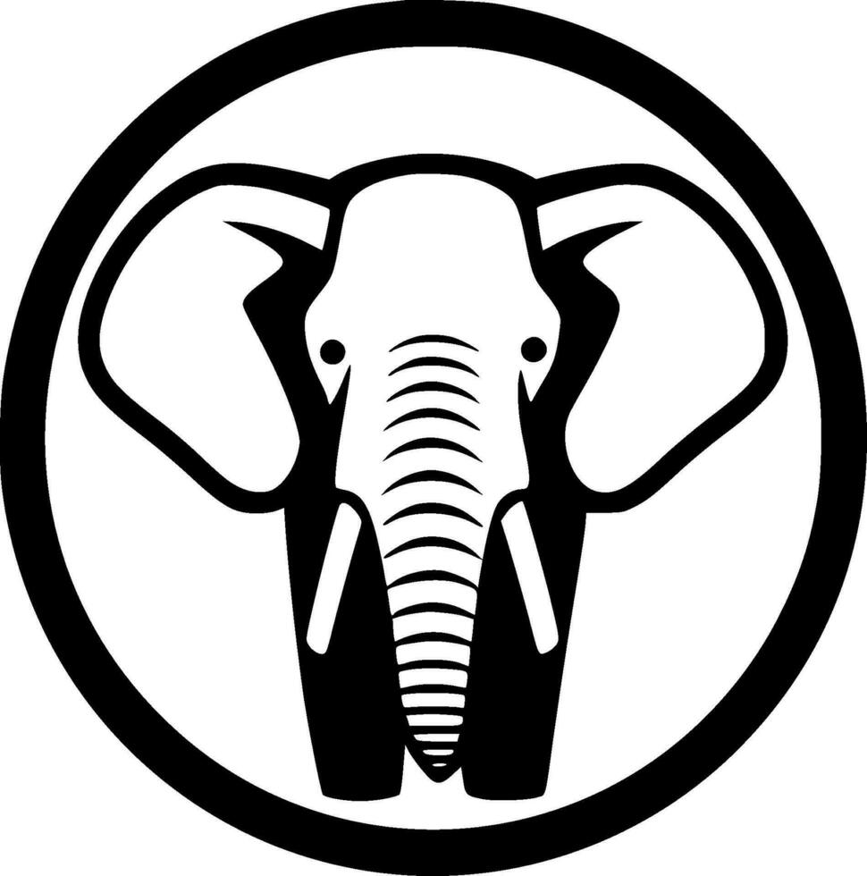Elephant, Minimalist and Simple Silhouette - Vector illustration