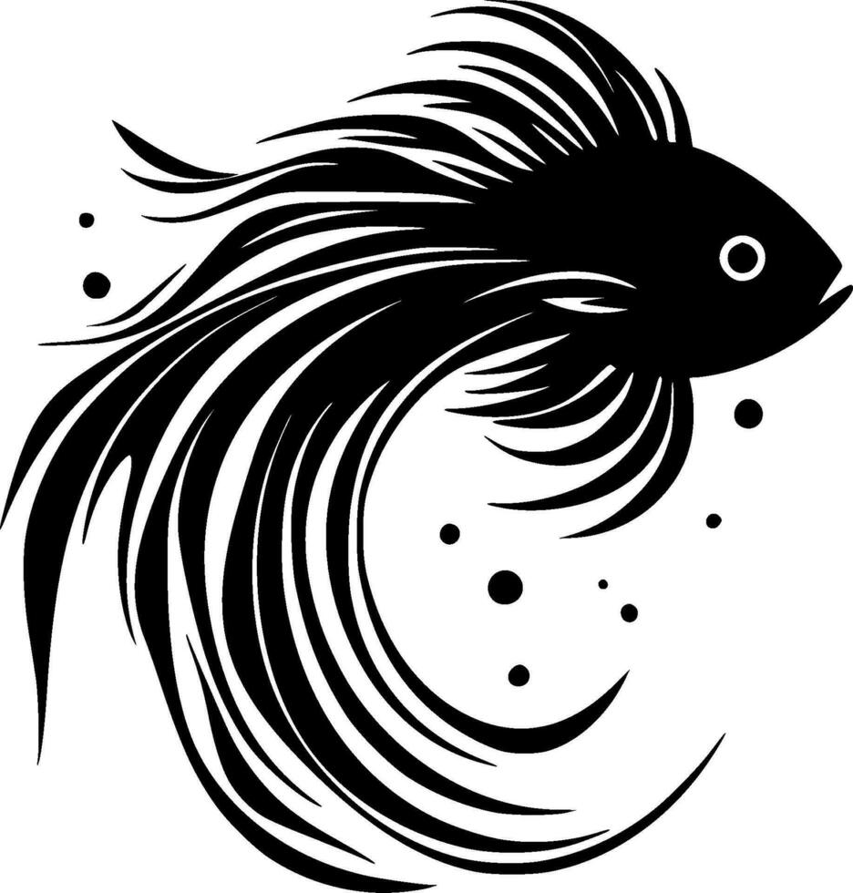 Fish, Minimalist and Simple Silhouette - Vector illustration