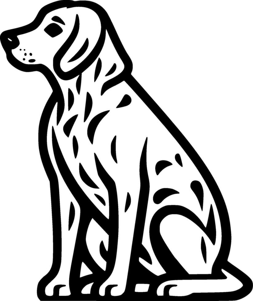 Dalmatian, Black and White Vector illustration