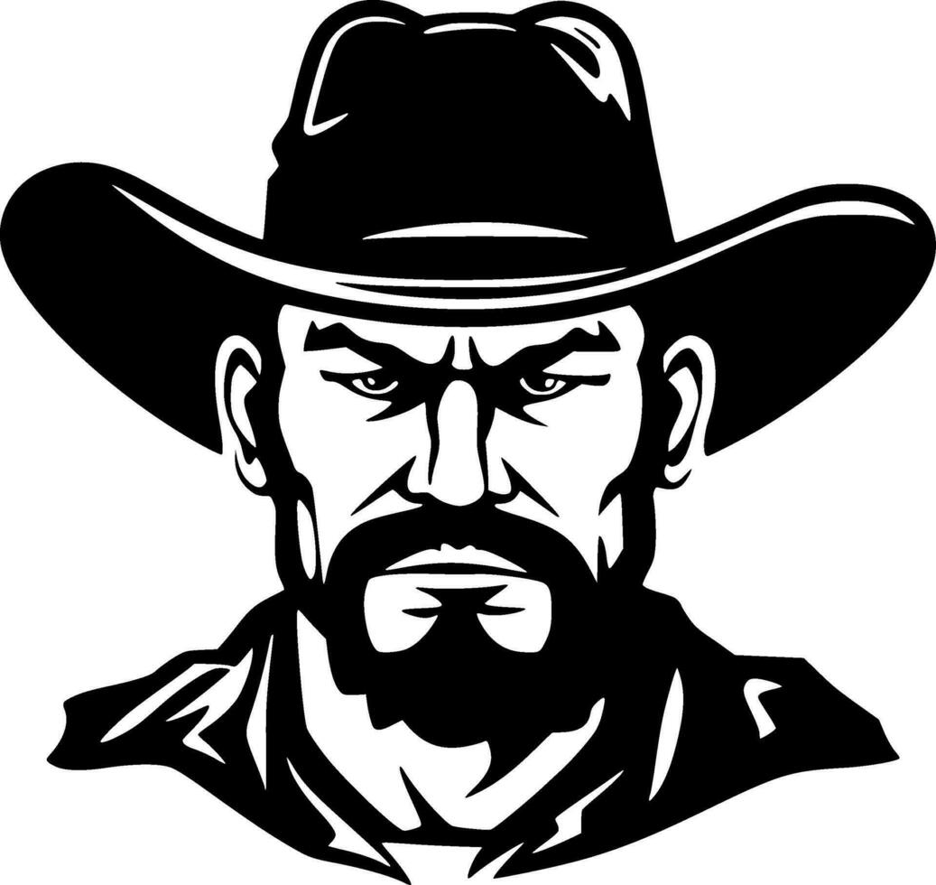 Cowboy, Minimalist and Simple Silhouette - Vector illustration