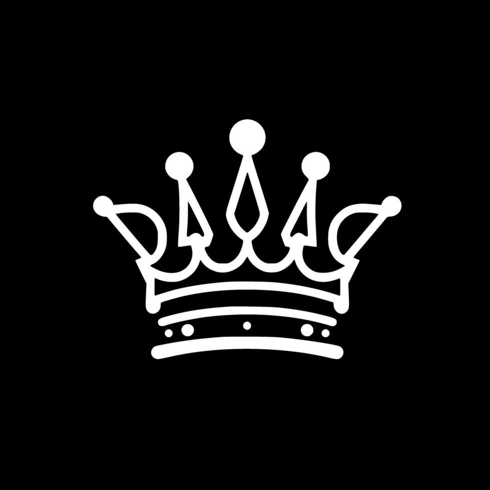 Crown, Minimalist and Simple Silhouette - Vector illustration