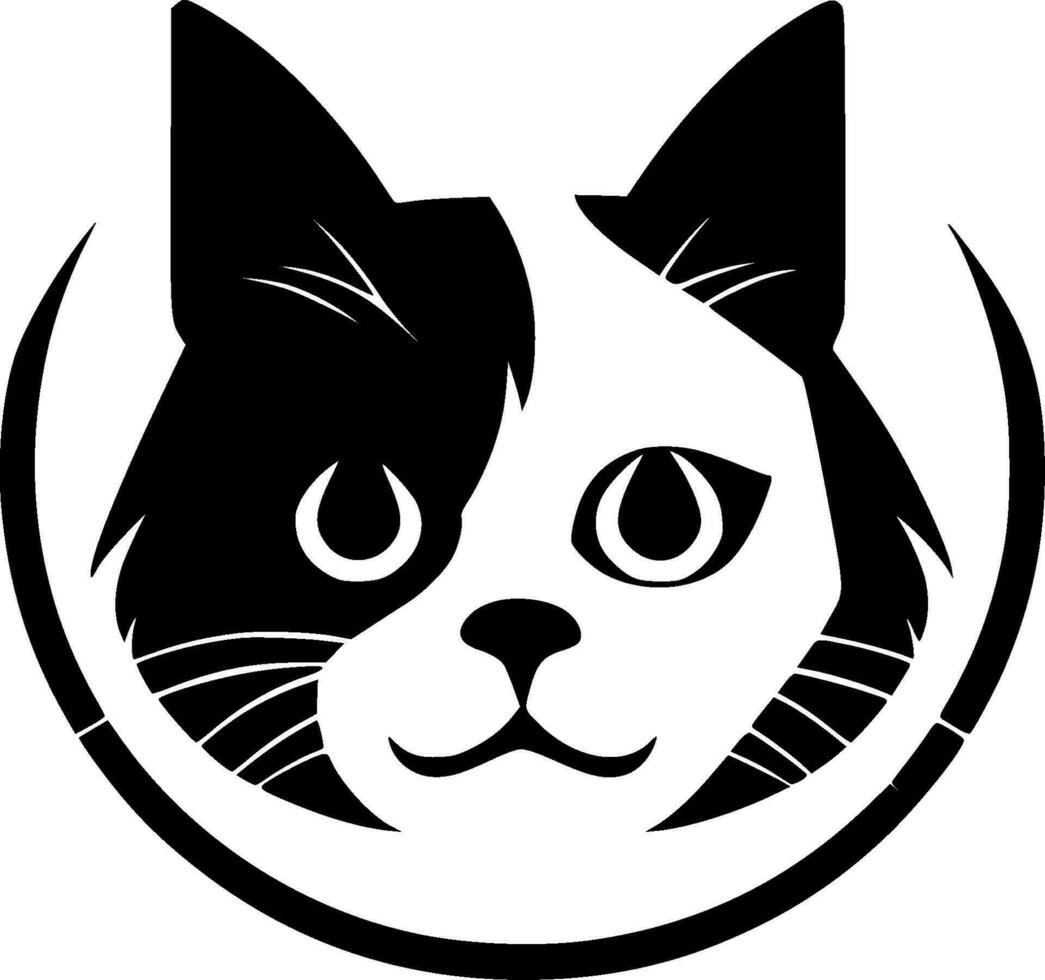 gato - minimalista y plano logo - vector ilustración