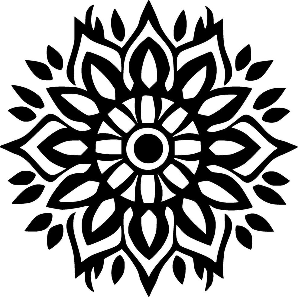 Boho, Black and White Vector illustration