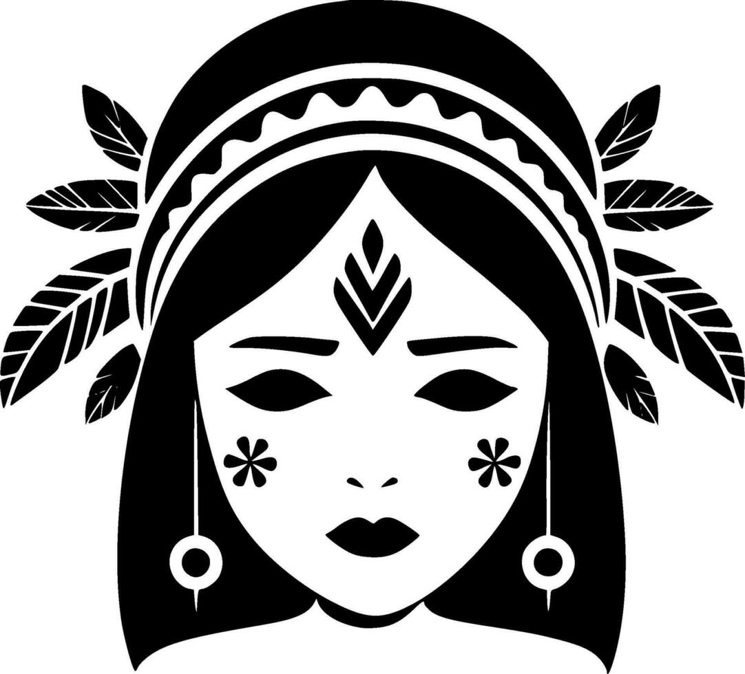 boho, minimalista y sencillo silueta - vector ilustración