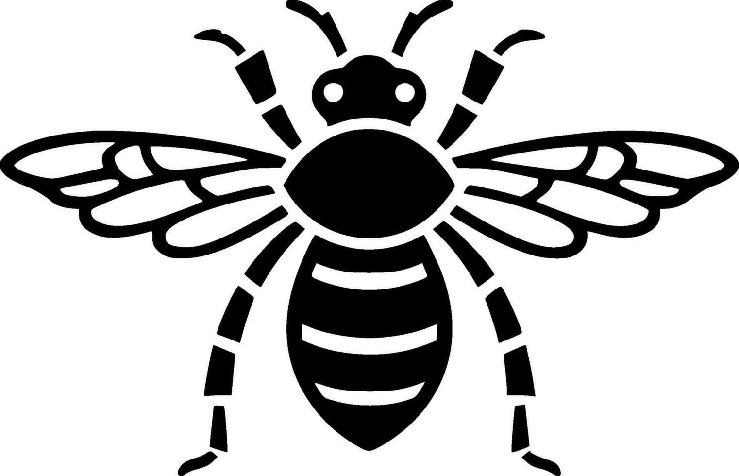 Bee - Minimalist and Flat Logo - Vector illustration