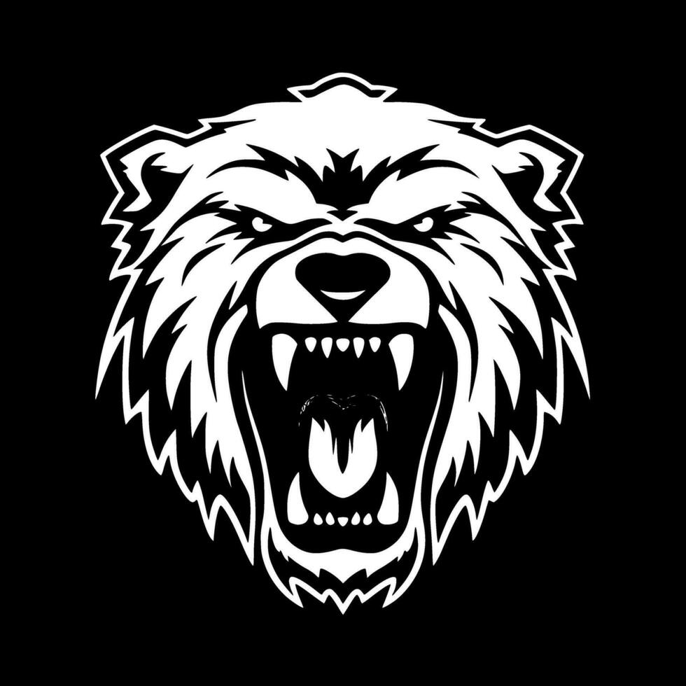 Bear - Minimalist and Flat Logo - Vector illustration