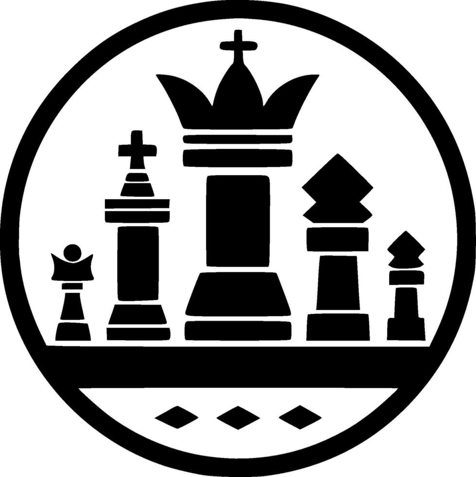 Chess - Minimalist and Flat Logo - Vector illustration
