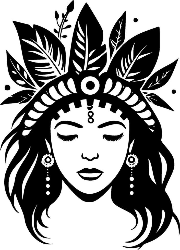 boho - minimalista y plano logo - vector ilustración