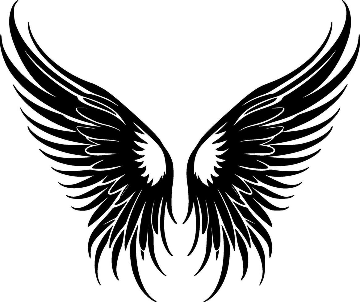 Angel Wings - Minimalist and Flat Logo - Vector illustration