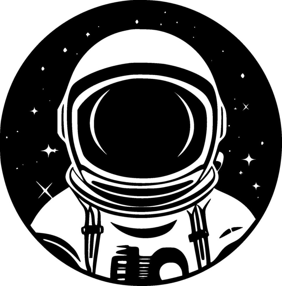 Astronaut, Minimalist and Simple Silhouette - Vector illustration