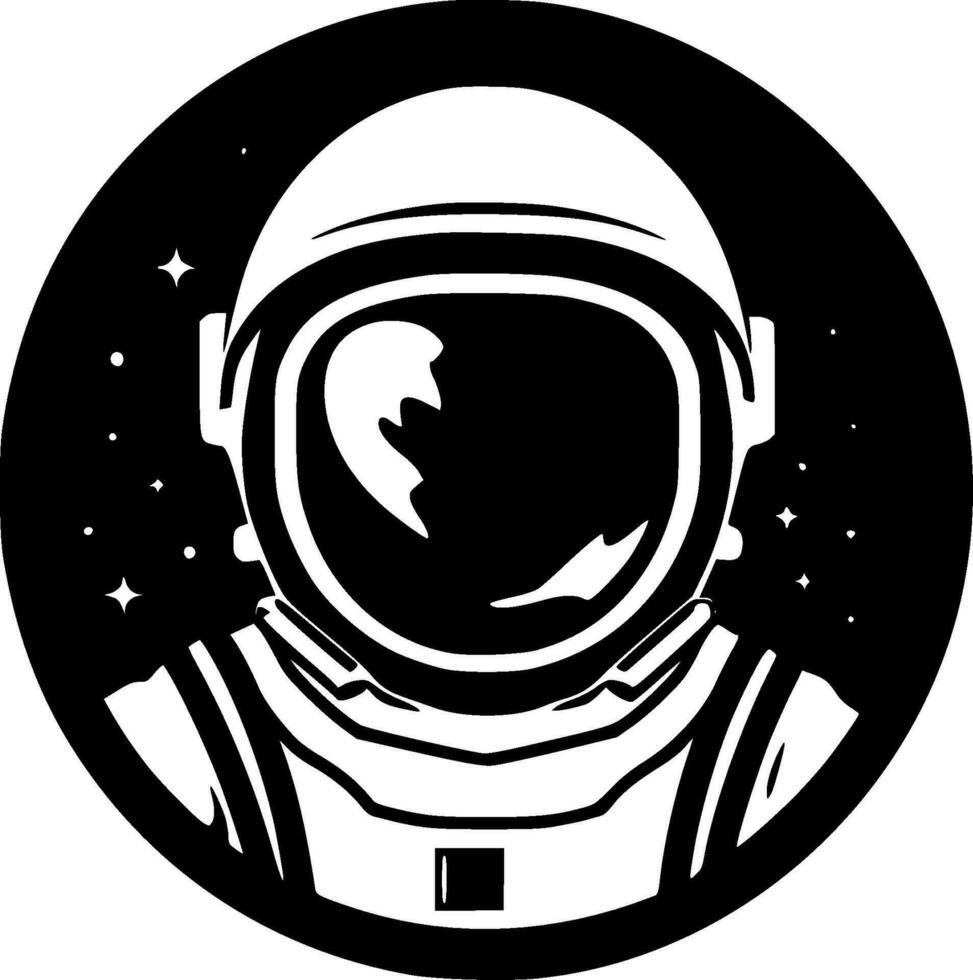 Astronaut, Minimalist and Simple Silhouette - Vector illustration