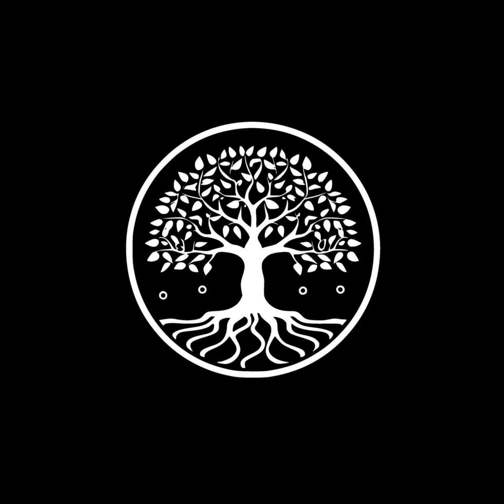 Tree of Life - Minimalist and Flat Logo - Vector illustration