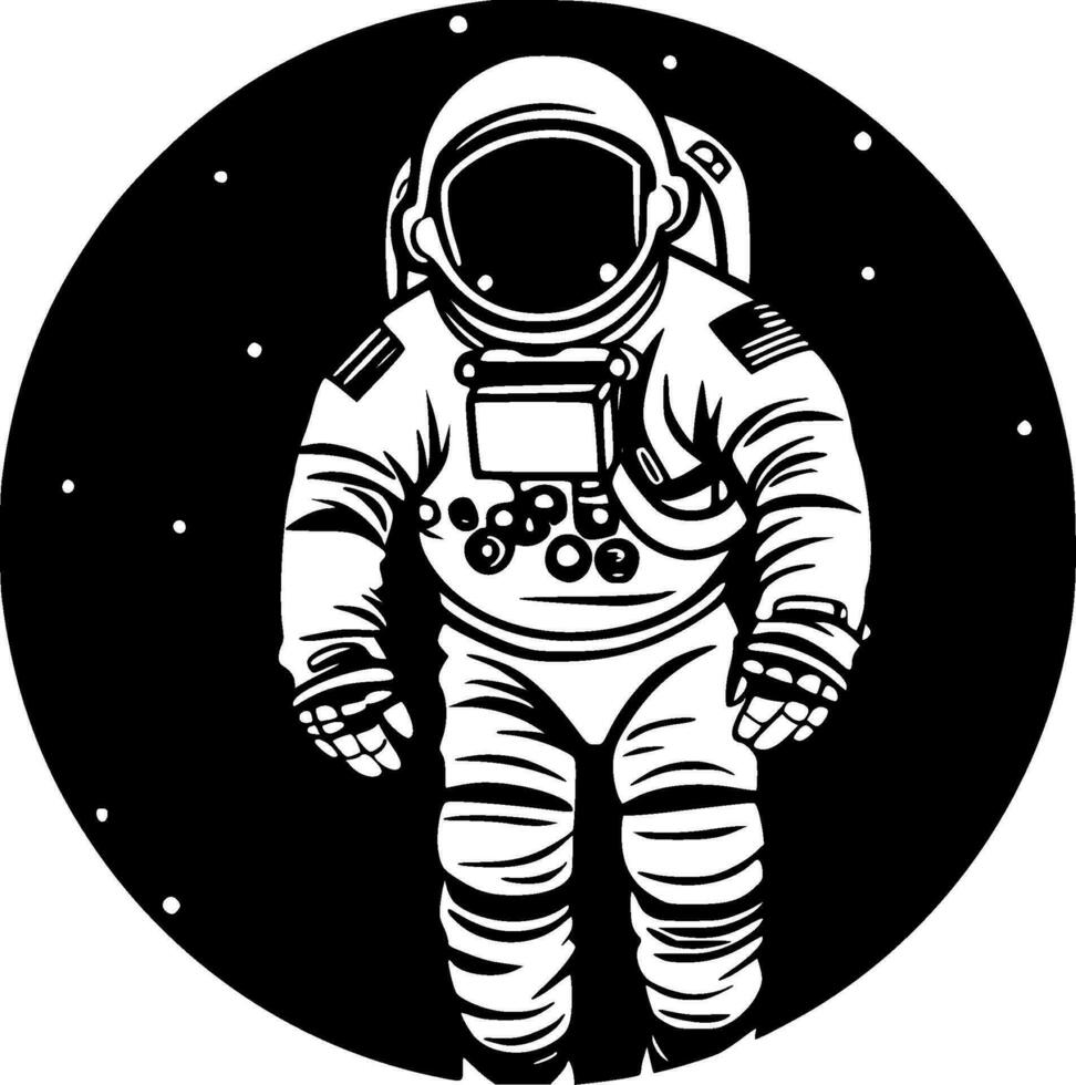 astronauta, minimalista y sencillo silueta - vector ilustración