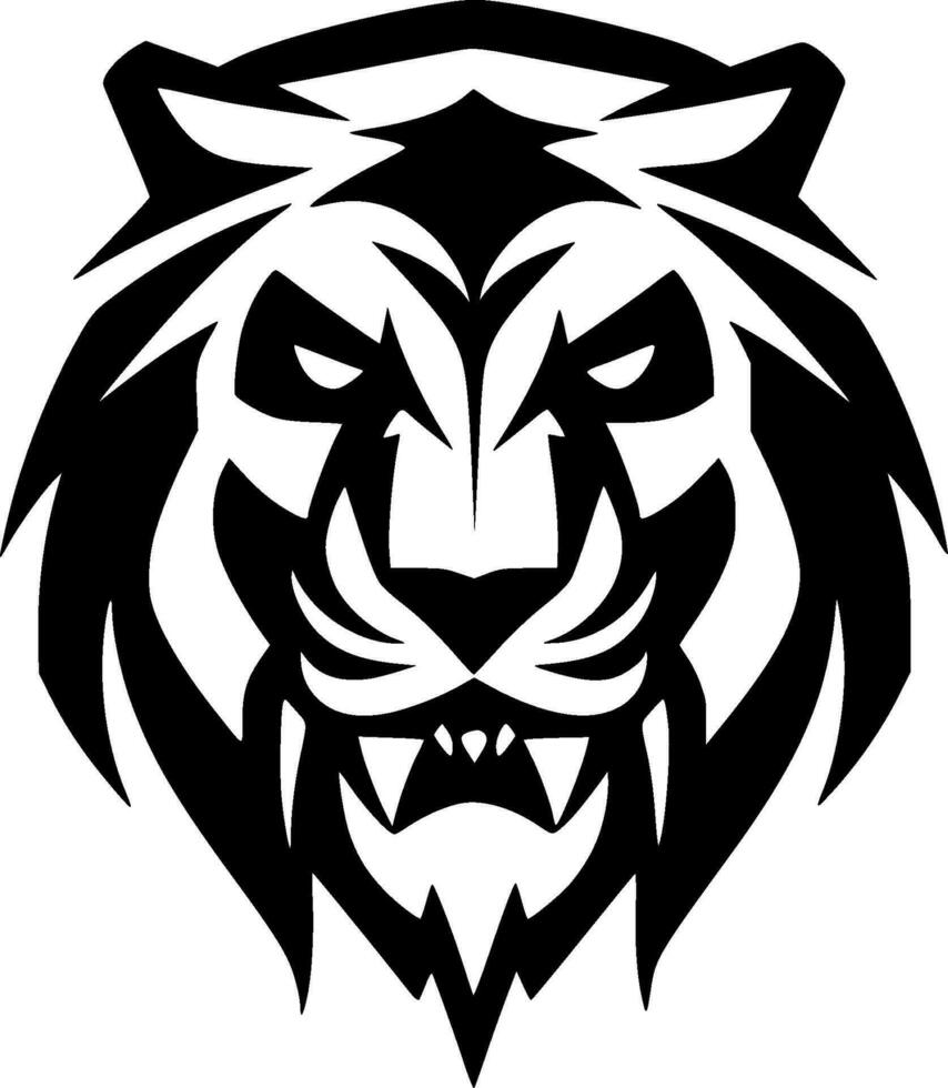 Tiger, Black and White Vector illustration 28808180 Vector Art at Vecteezy