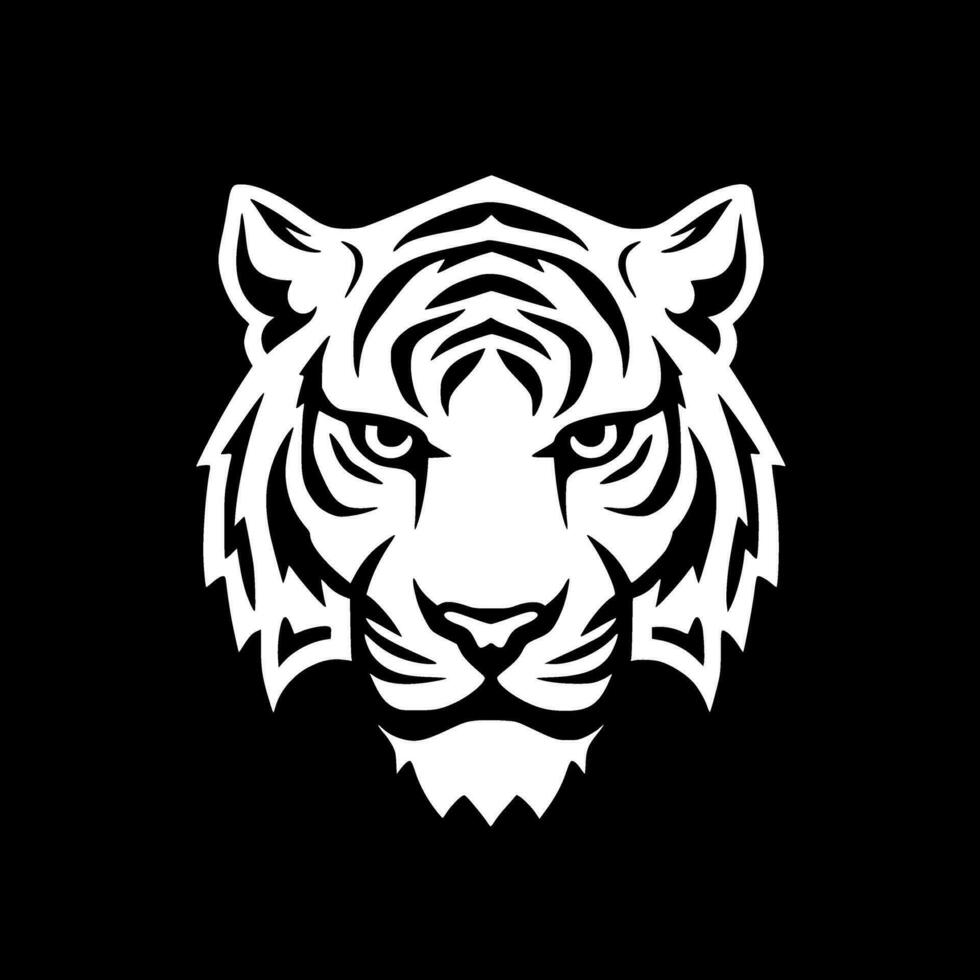 Tiger, Minimalist and Simple Silhouette - Vector illustration