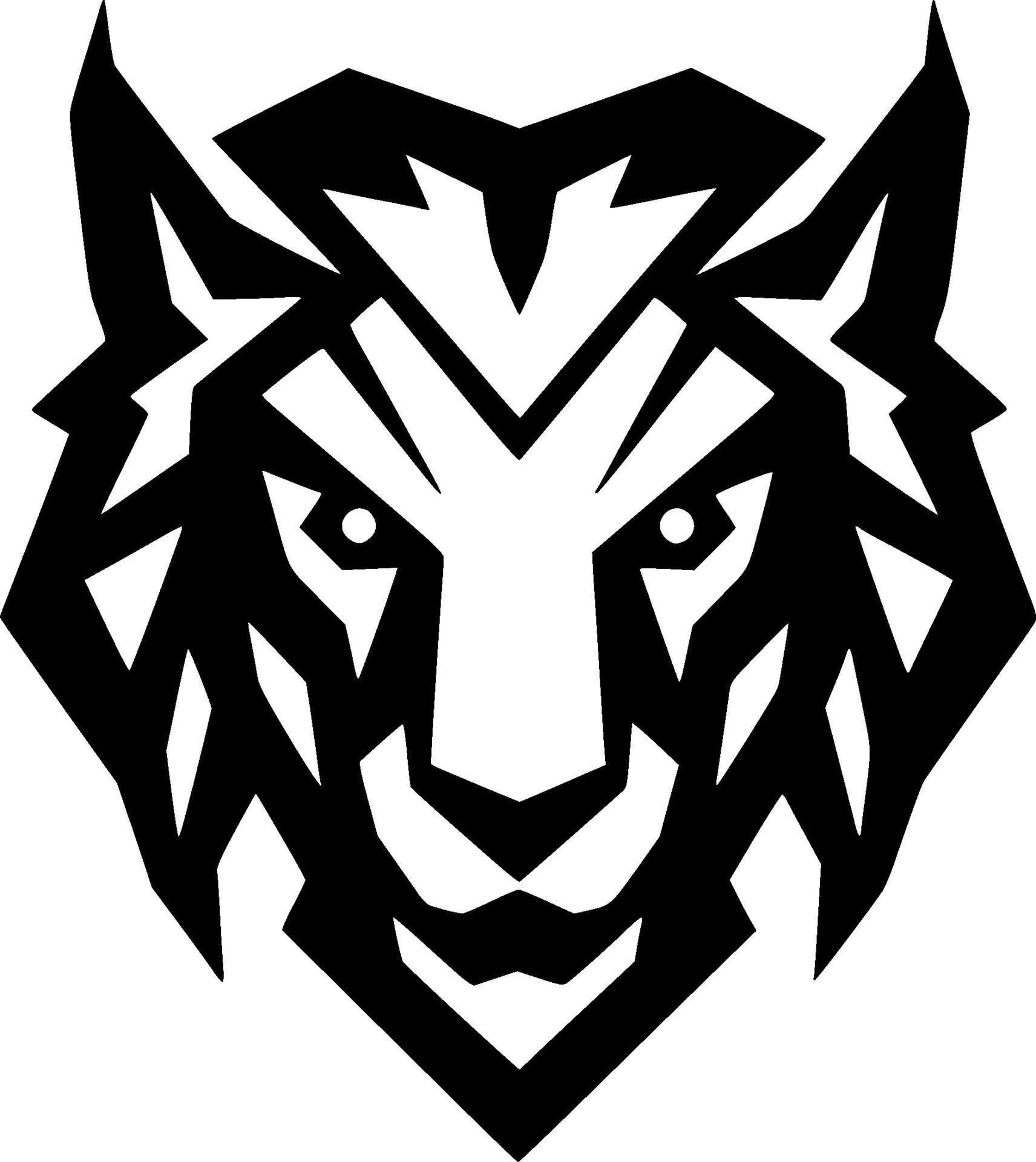 Tiger, Black and White Vector illustration 28808192 Vector Art at Vecteezy