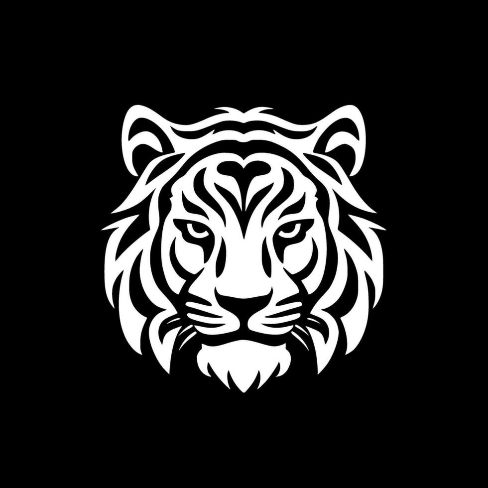 tigre, negro y blanco vector ilustración