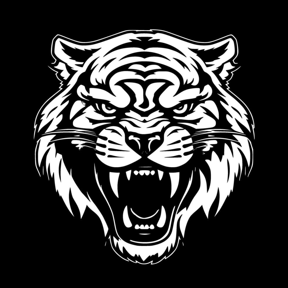 Tiger - Minimalist and Flat Logo - Vector illustration
