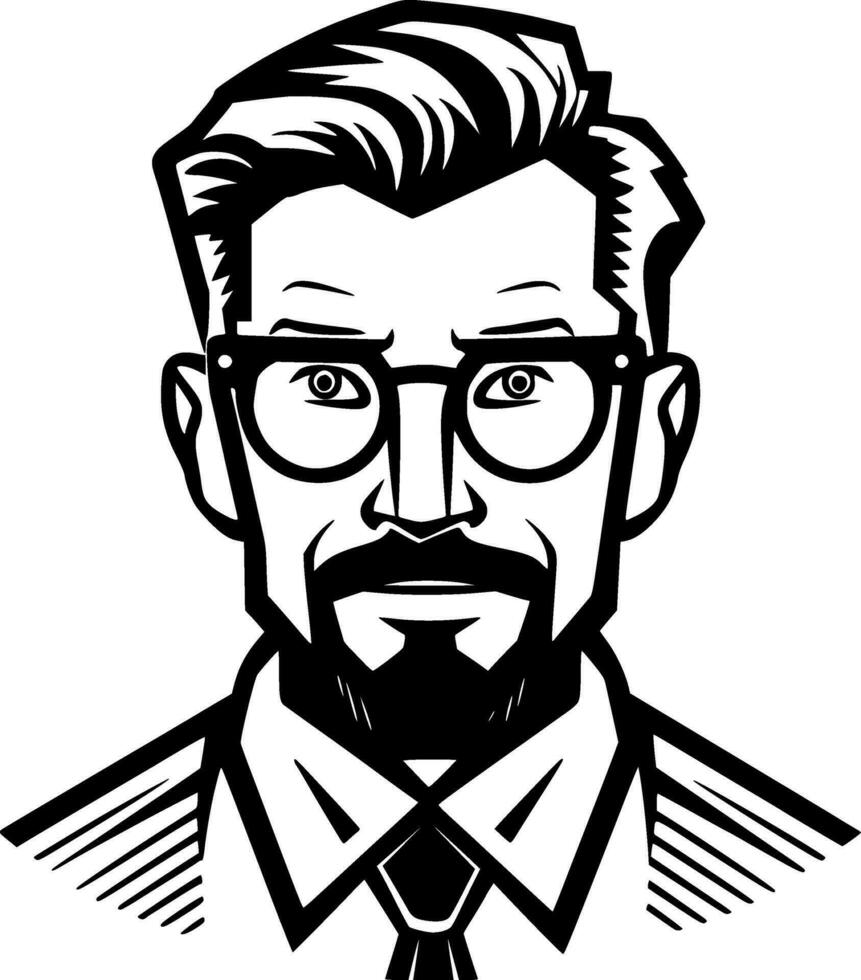 Teacher - Minimalist and Flat Logo - Vector illustration