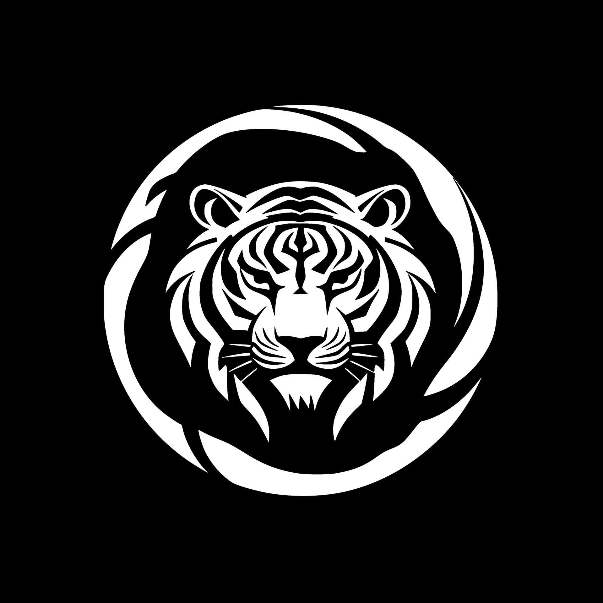 Tiger, Black and White Vector illustration 28808300 Vector Art at Vecteezy