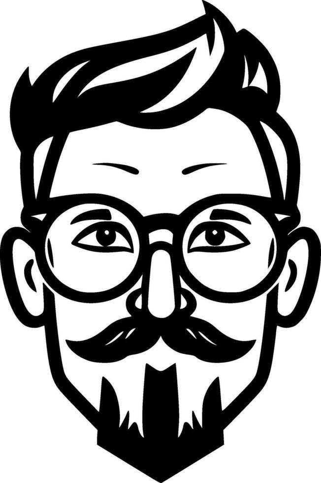 Teacher, Black and White Vector illustration