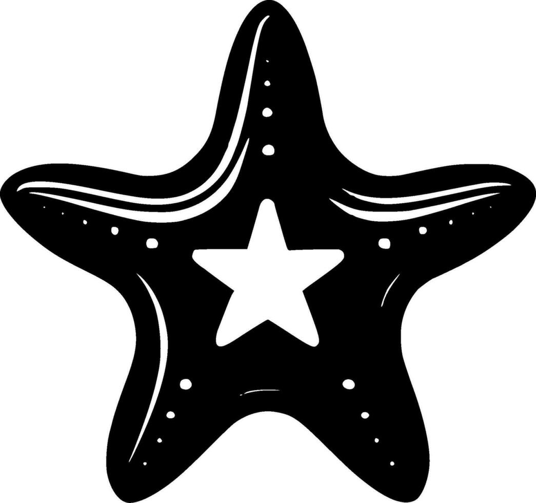 estrella de mar - minimalista y plano logo - vector ilustración