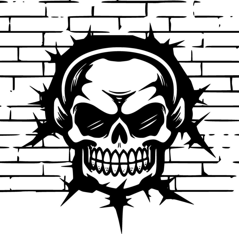 Skull - High Quality Vector Logo - Vector illustration ideal for T-shirt graphic