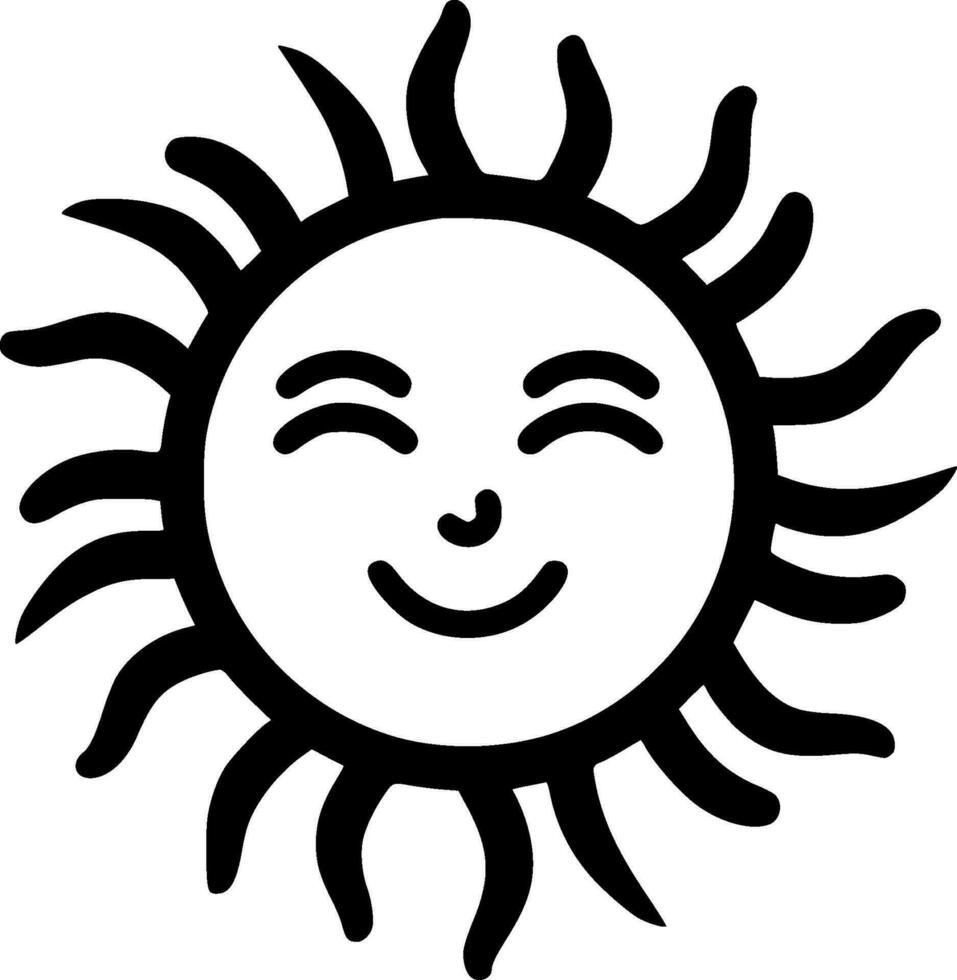 Sun - Minimalist and Flat Logo - Vector illustration