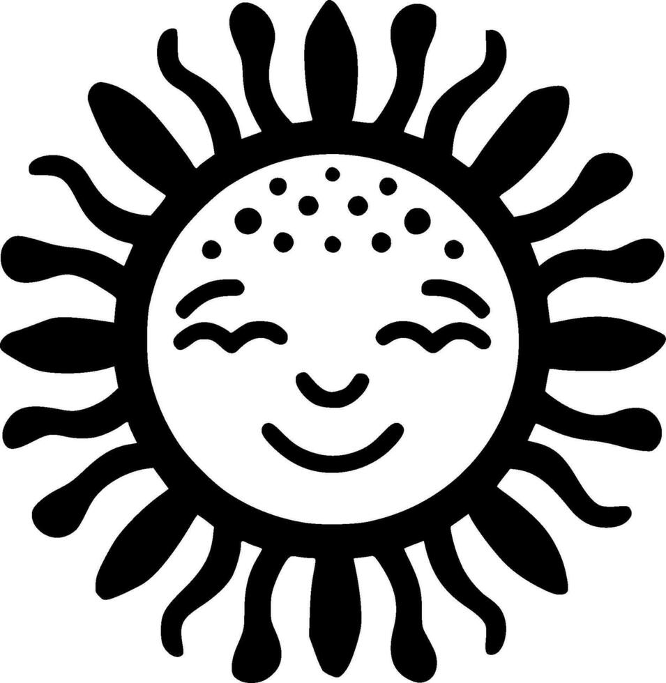 Sun - Minimalist and Flat Logo - Vector illustration