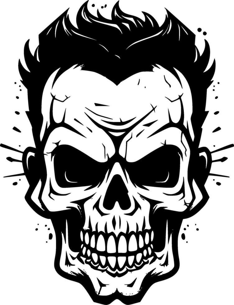 Skull - Minimalist and Flat Logo - Vector illustration