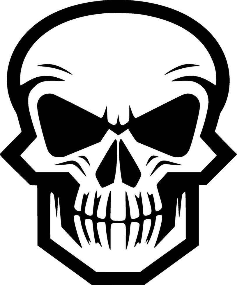 Skull, Minimalist and Simple Silhouette - Vector illustration