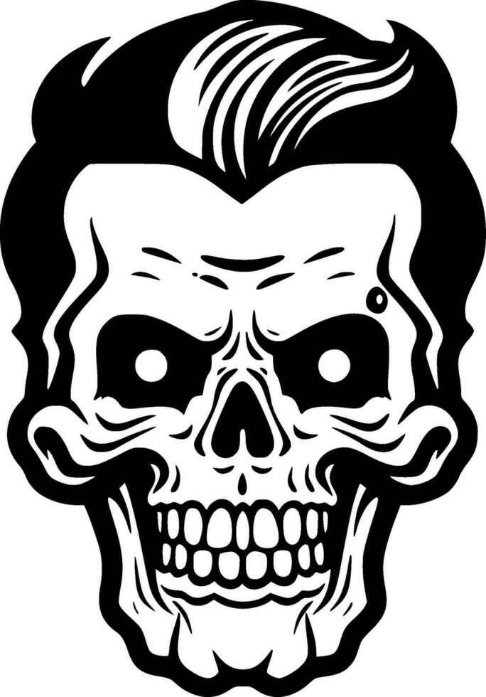 Skull, Minimalist and Simple Silhouette - Vector illustration