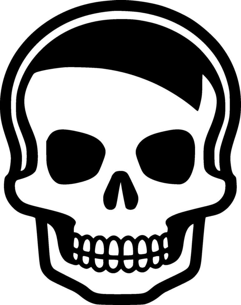 Skull, Minimalist and Simple Silhouette - Vector illustration