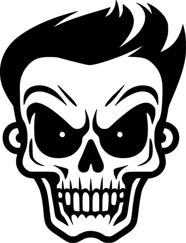 Skull - Minimalist and Flat Logo - Vector illustration