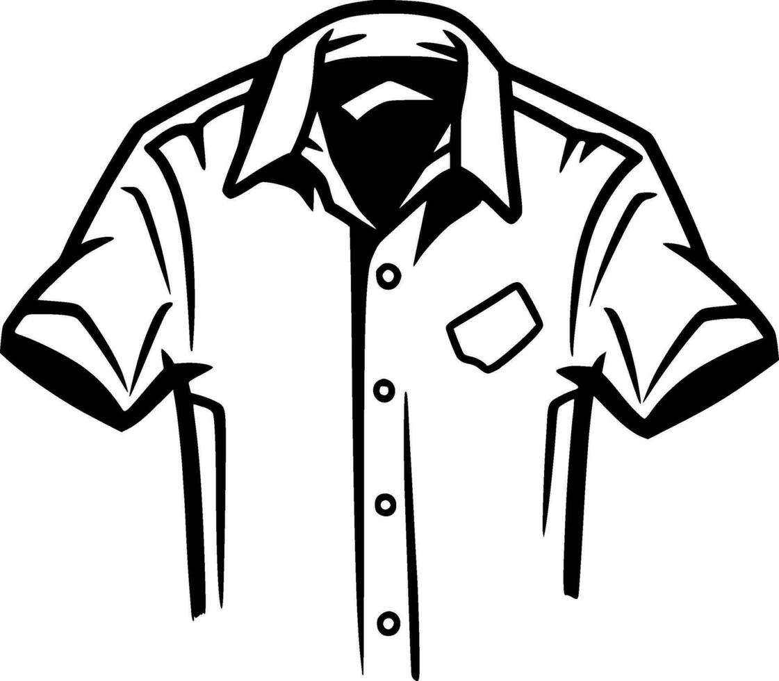 camisa - minimalista y plano logo - vector ilustración