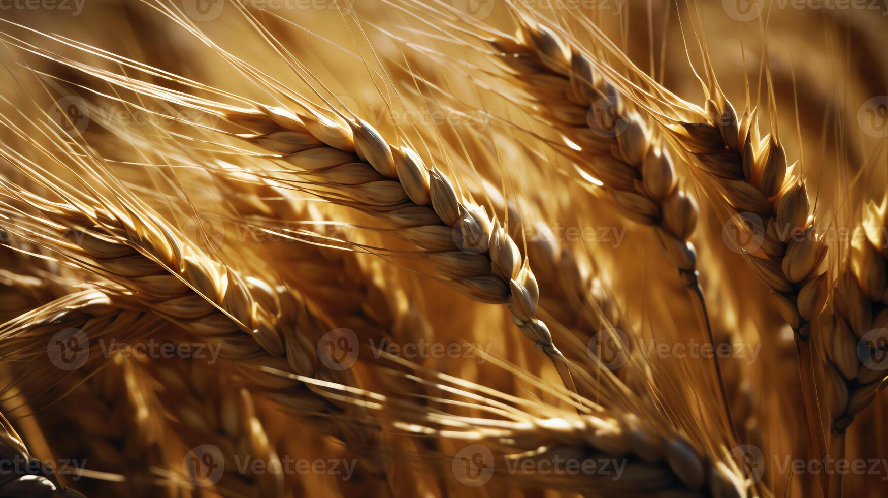 close up of a bunch of ripe wheat photo