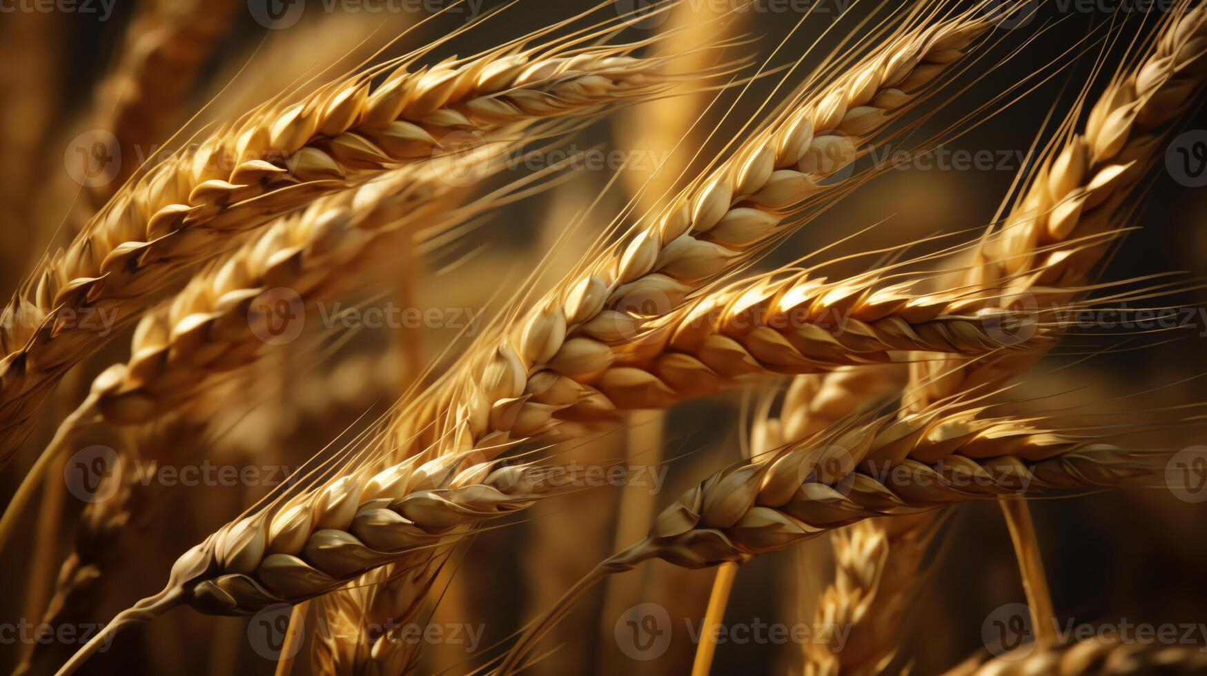 close up of a bunch of ripe wheat photo