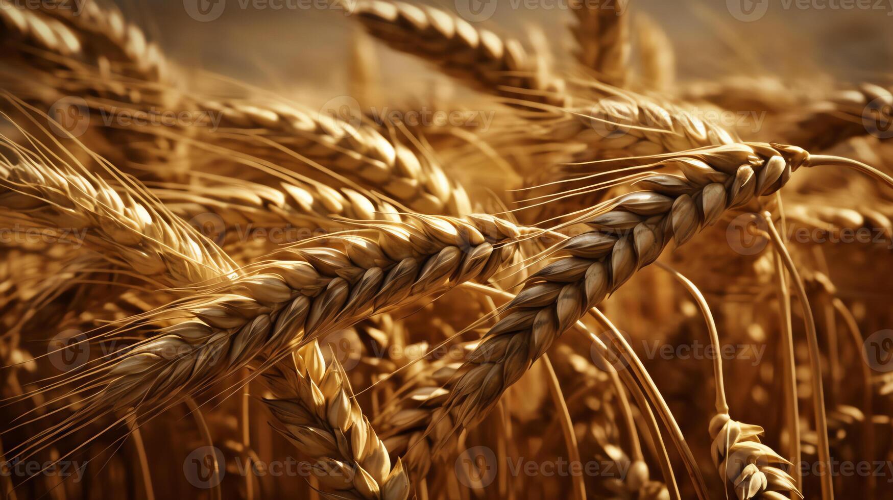 close up of a bunch of ripe wheat photo