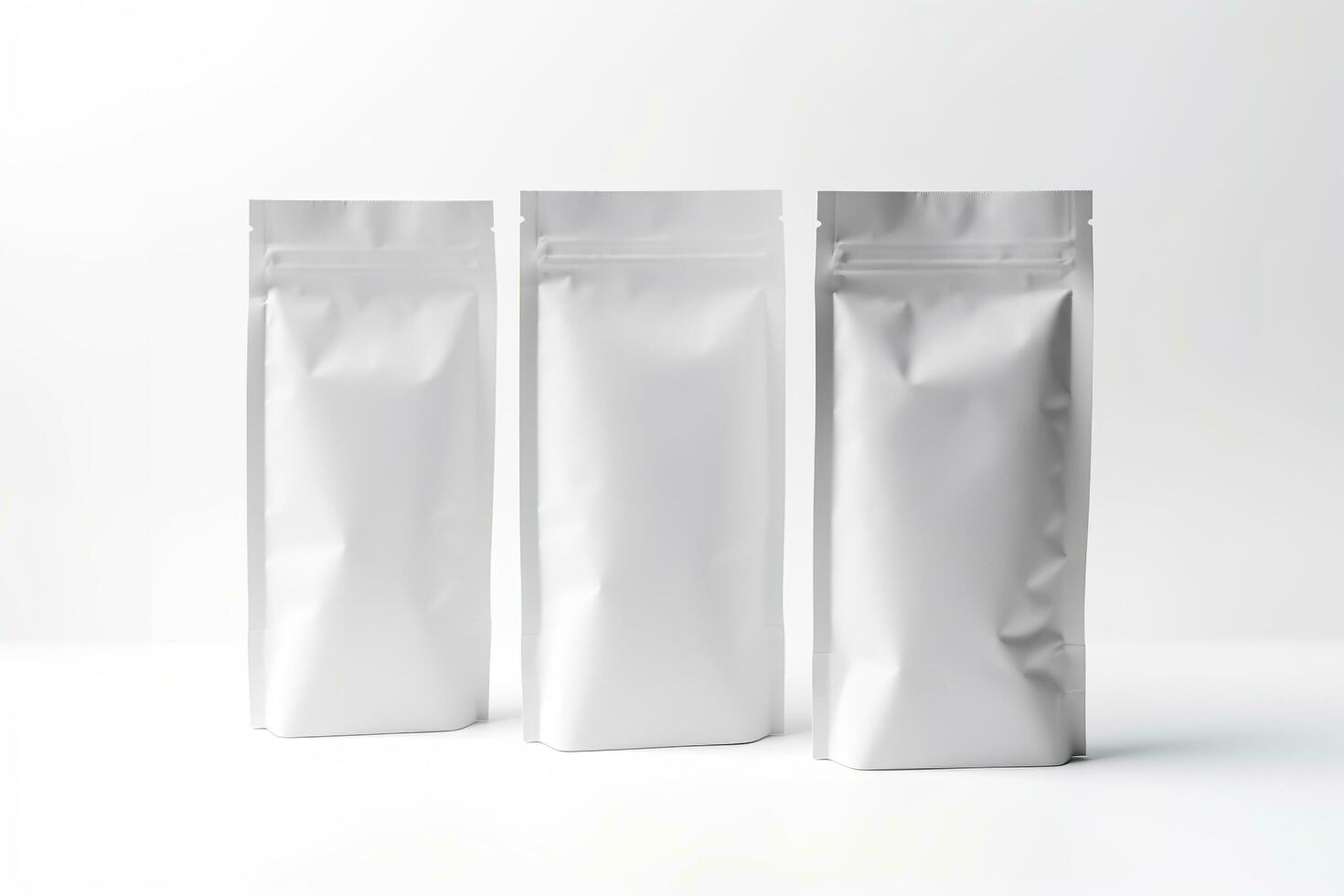 Blank Bag mockup design on white background. Generative AI photo