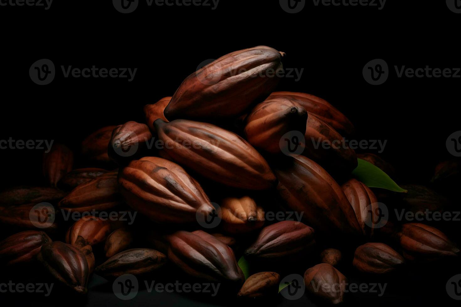 cacao aislado en blanco antecedentes ai generado foto