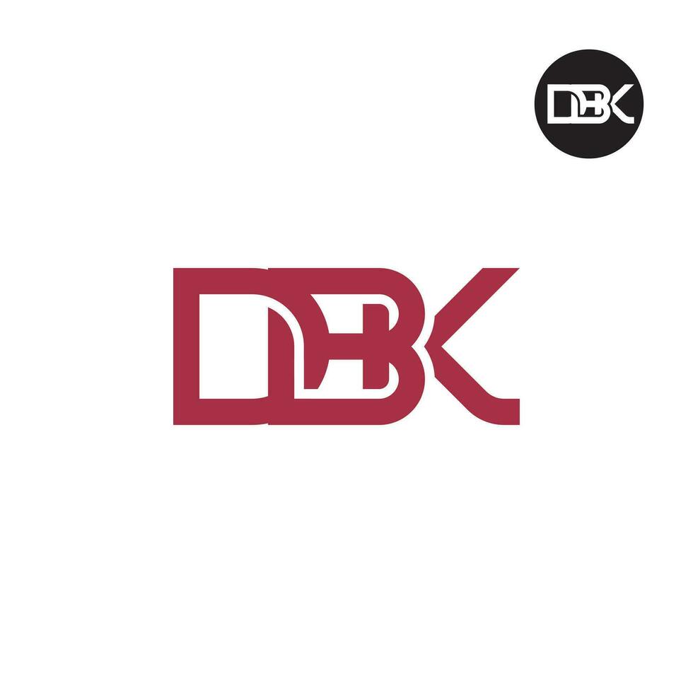 Letter DBK Monogram Logo Design vector
