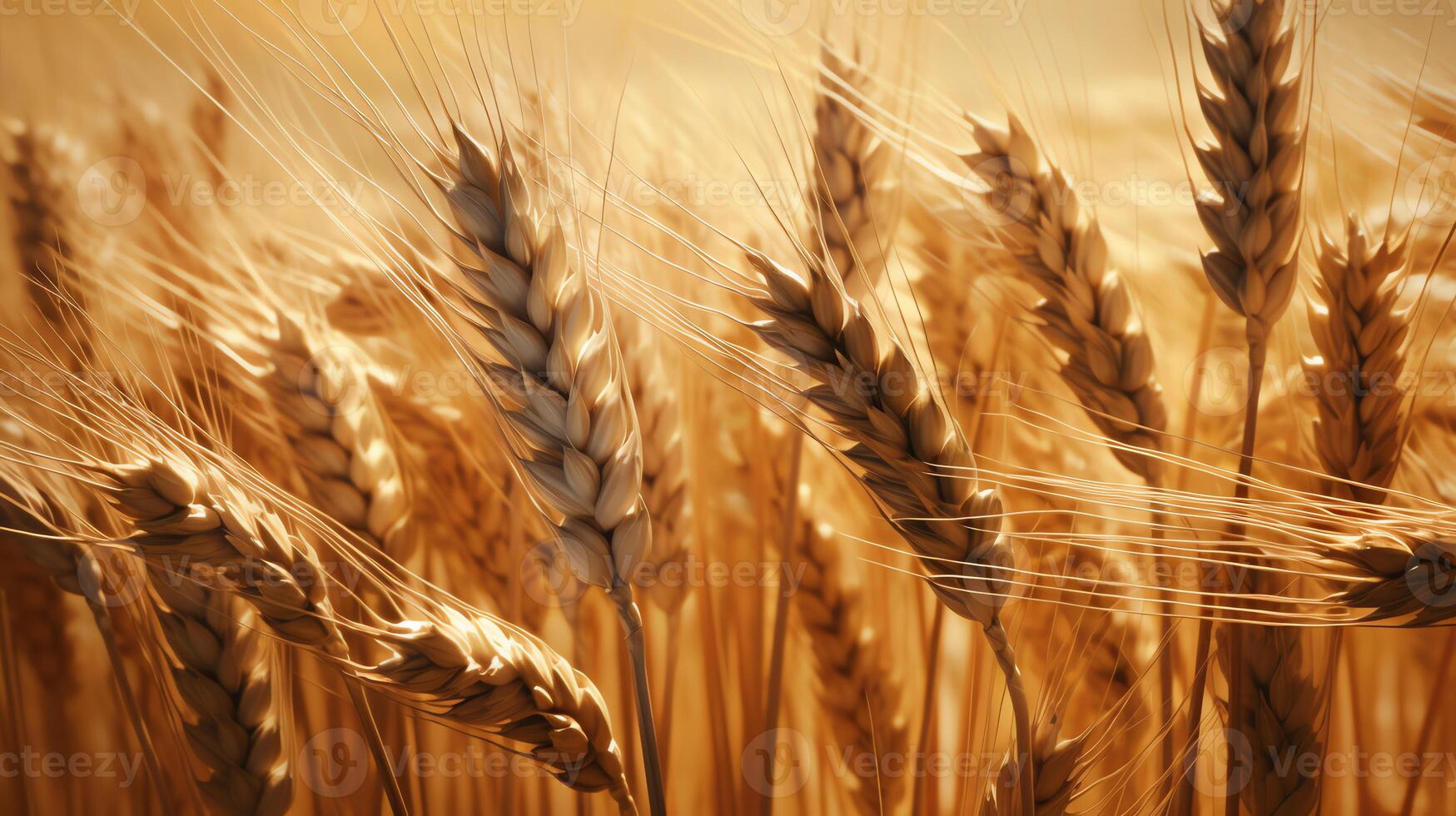 close up of a bunch of ripe wheat photo