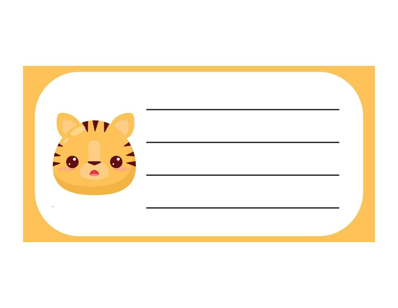 Design of the pages of the weekly and daily children's planner. Cute tiger. Checklist layout for diary, notepad vector