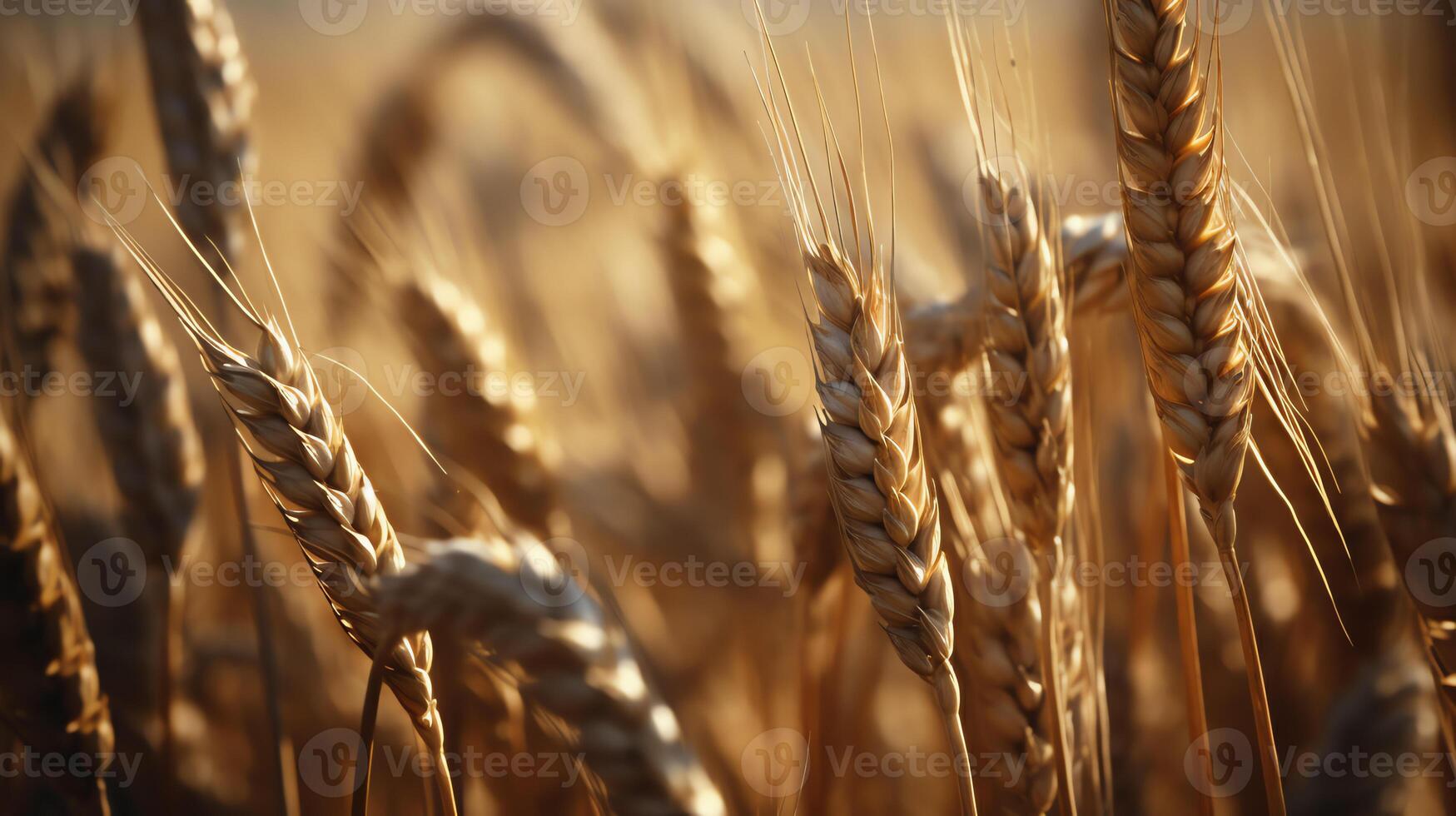 close up of a bunch of ripe wheat photo