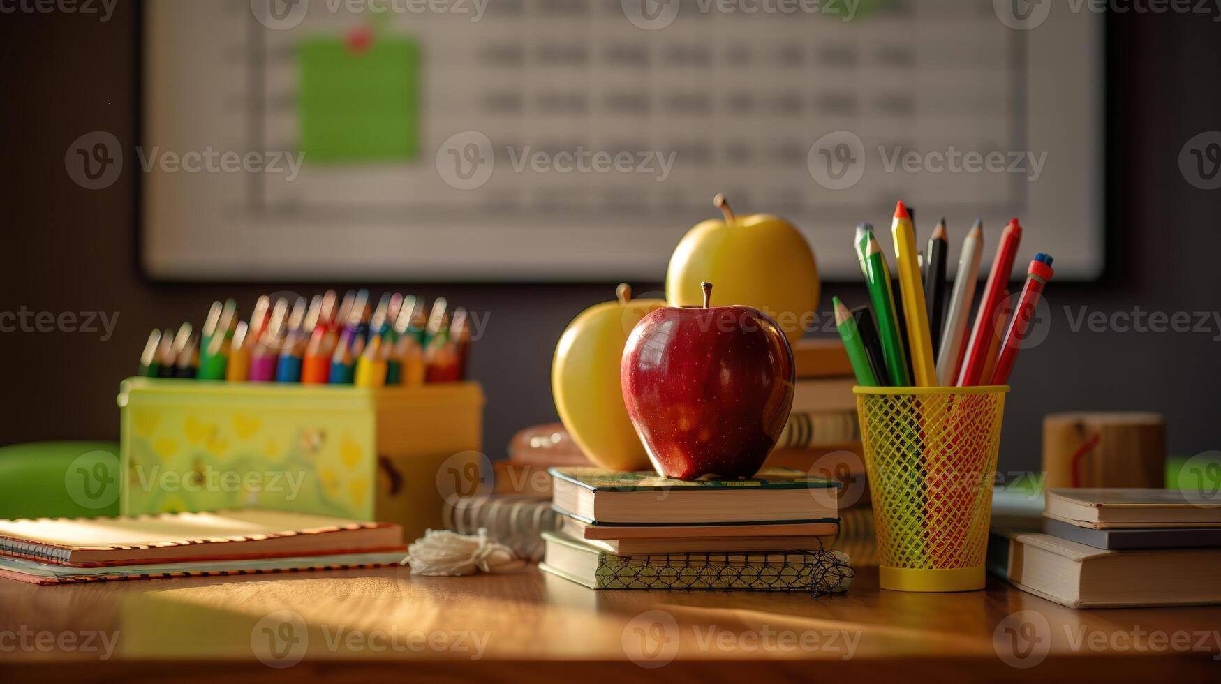 Photo of back to school set and decorations AI Generative