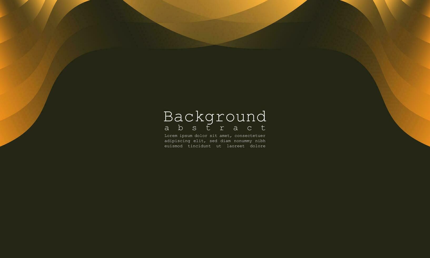 Abstract background with golden gradient orange wave. Vector illustration for your graphic design. eps 10