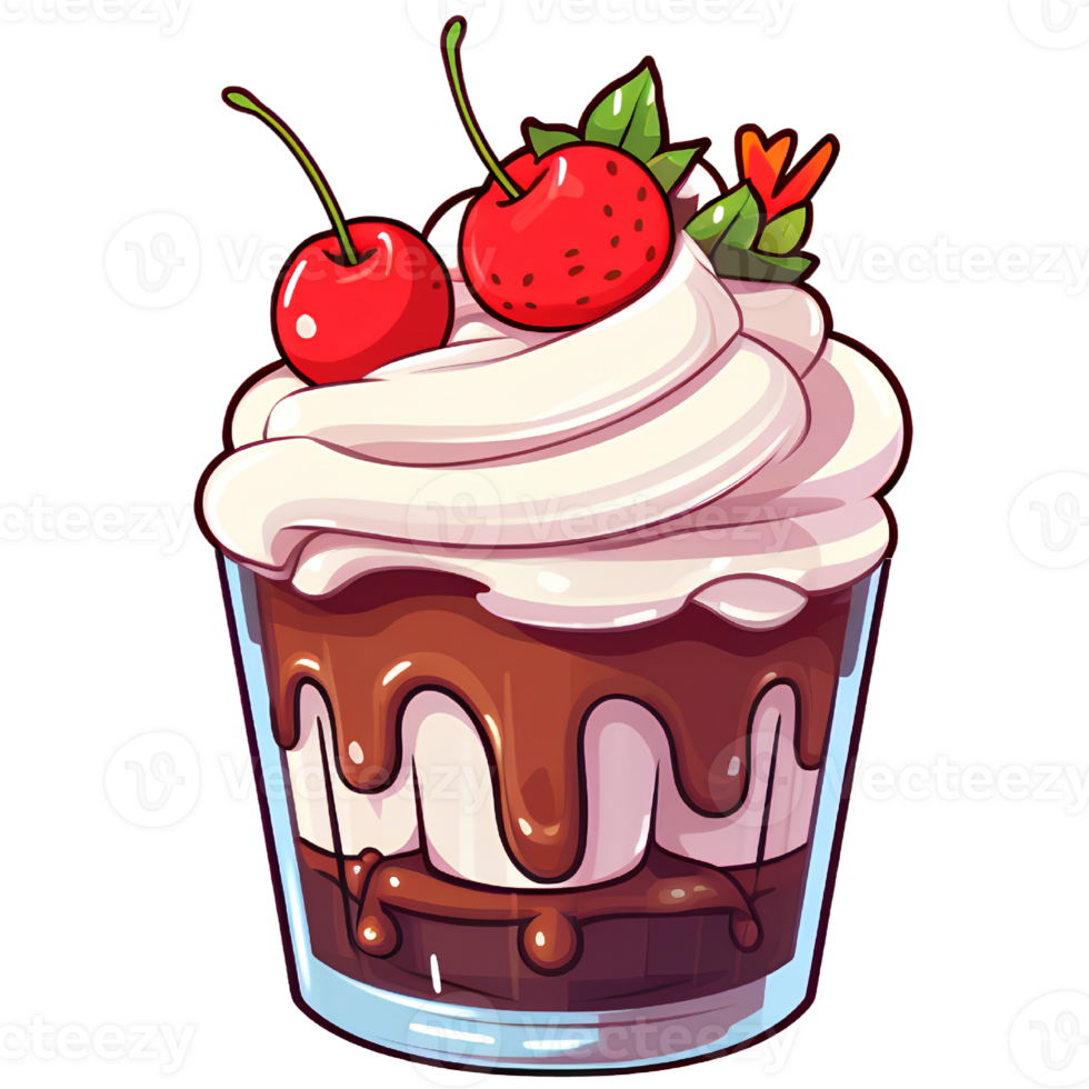 dessert ice-cream illustration ai generative png