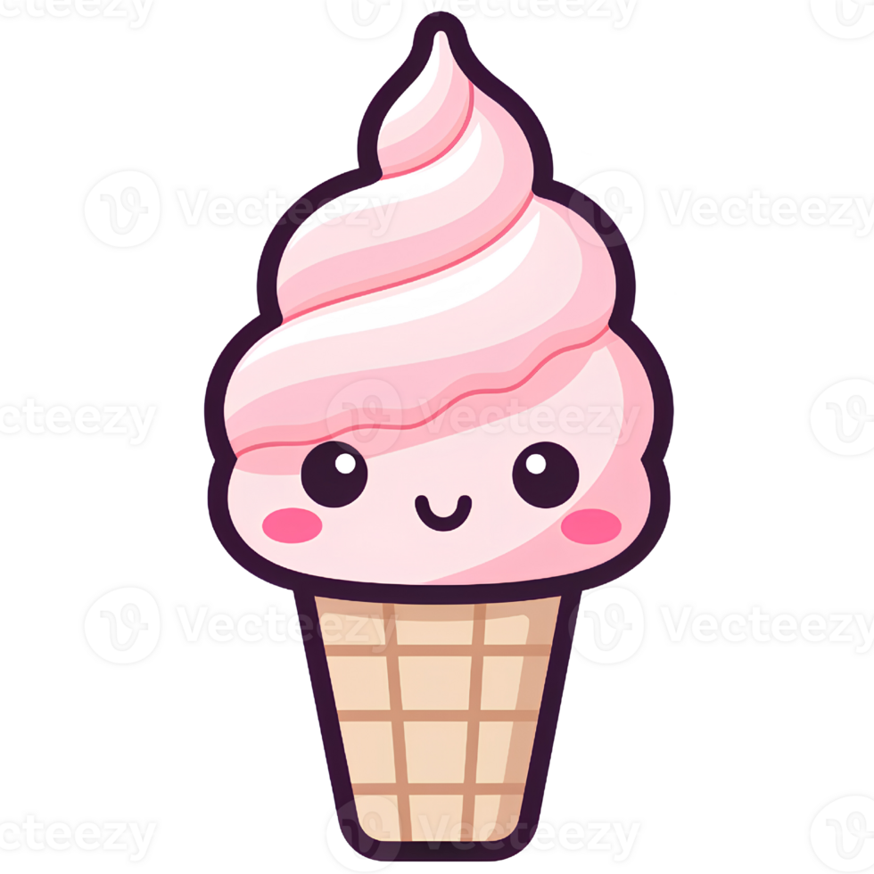 dessert ice-cream illustration ai generative png