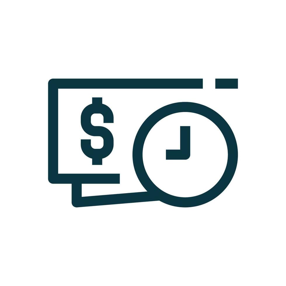 pay later concept illustration line icon design editable vector